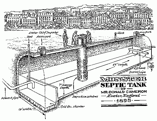 La fosse septique de Donald Cameron à Exeter (1895)